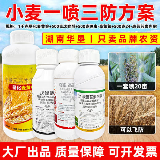 小麦一喷三防20亩24表芸苔素内酯药剂套餐三遍老牌子专用农用正品 商品图1
