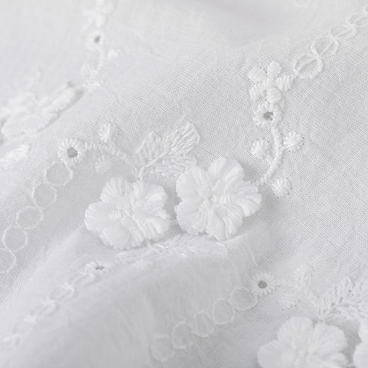 【林栖设计小店】棉混纺衬衣优雅绣花复古气质显瘦2025春夏新品无袖上衣女1952166 商品图3