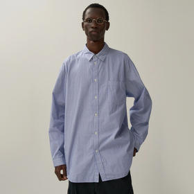 ATON GIZA BROAD WASHED SHIRT中性款超长埃及棉水洗宽松长袖衬衫