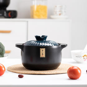 乐享陶瓷日式孔雀蓝盖煲 4.5L