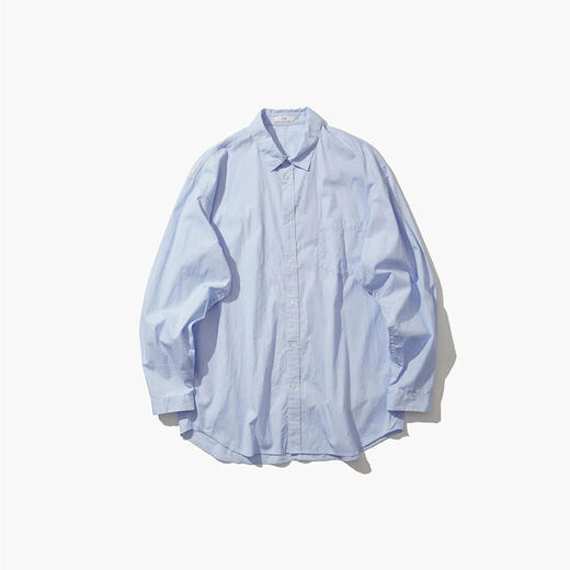 ATON GIZA BROAD WASHED SHIRT中性款超长埃及棉水洗宽松长袖衬衫 商品图4