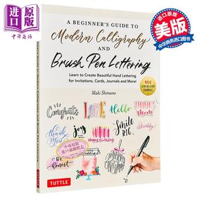 【中商原版】现代书法和毛笔字体初学者指南 A Beginners Guide to Modern Calligraphy Brush Pen 英文原版 Maki Shimano