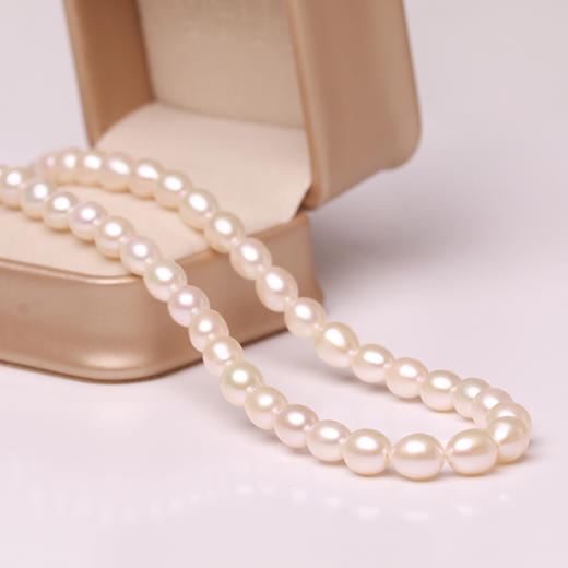 美裕 淡水珍珠项链 米形珠 6.5-7.5mm 108481 商品图2