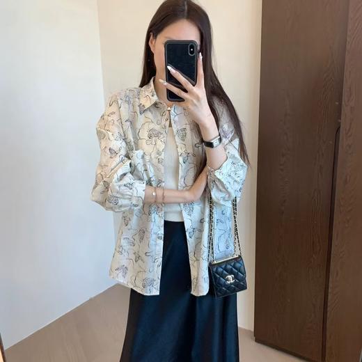 天丝轻盈飘逸蝴蝶衬衫！2025印花定制蝴蝶衬衫！ 商品图2