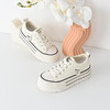 经典鲨2025年春新品韩版百搭厚底休闲平底系带小白鞋板鞋女KW389-517011 商品缩略图1