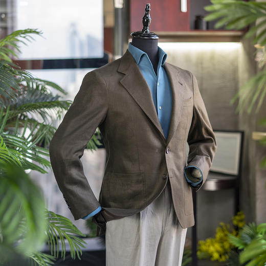 25新款 男士名厂亚麻单西/夹克套装 商品图4
