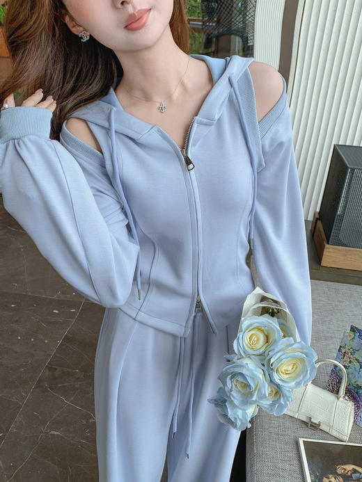 张心子【休闲氧吧】春款气质休闲风运动套装 U2502027 商品图2