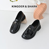 经典鲨2025年春季新款百搭黑色一脚蹬平底通勤乐福鞋单鞋女KC19-517021 商品缩略图0