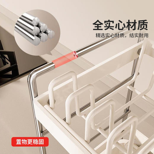 摩登主妇碗碟沥水架厨房多功能置物架家用碗盘碗筷收纳架台面碗架 商品图2