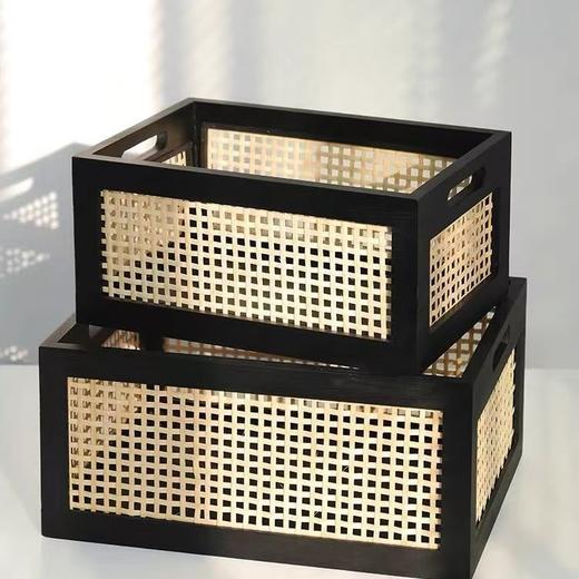 【3色6种规格可选】娜家藤编实木收纳筐 商品图2