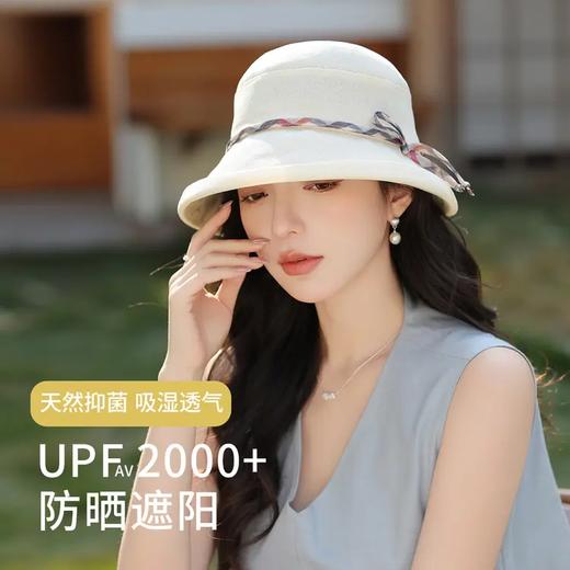 紫宝合纸前翘简约防晒遮阳帽 商品图2