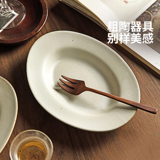 摩登主妇日式盘子家用菜盘2025新款高级感餐具椭圆形碟子点心餐盘 商品图3