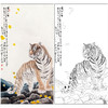 冯大中 老虎 工笔画白描底稿《老虎》动物临摹勾线高清打印稿DZ02 商品缩略图0