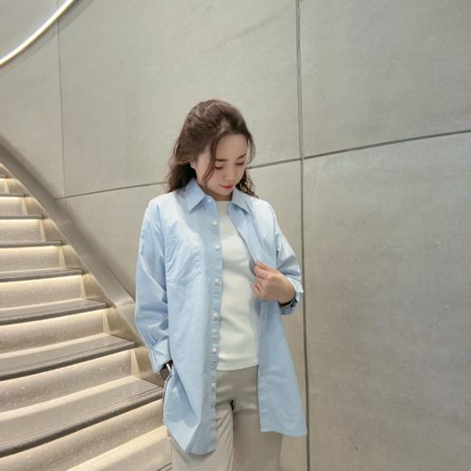佐丹奴女装25年新款蔚蓝经典系列长袖棉衬衫05345002 商品图9