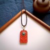 新款-道德经仿古纹红砂平安无事牌吊坠 饰品美物 商品缩略图1