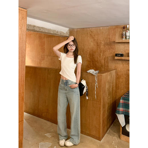 【110元任选2件】最后一波现货！不规则下摆蕾丝挂脖T 商品图4