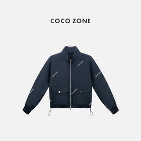 COCO ZONE 100亚麻立领开衫外套时尚百搭上衣CC1C1549