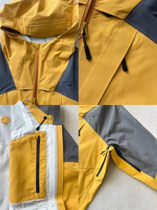 正品日单Snow Peak 雪峰 x TONEDTROUT 联名款海外限定 户外钓鱼连帽冲锋衣夹克，男女同款

颜色：黄色 黑色
尺码：s m l xl
原价57200日元 商品图7