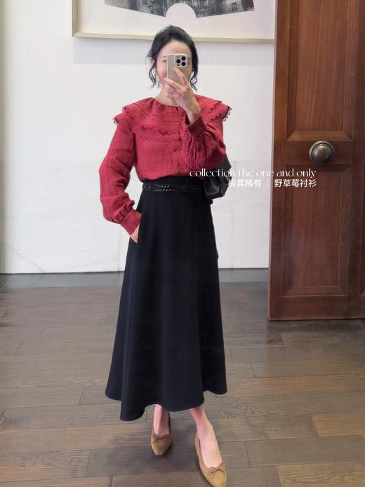 极其稀有孤品 | 野草莓衬衫 100%天然洗水亚麻制 野树莓红 商品图1