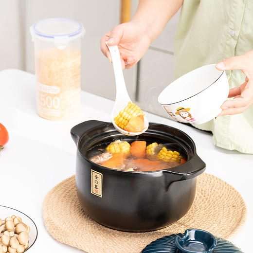 乐享陶瓷日式孔雀蓝盖煲 4.5L 商品图3