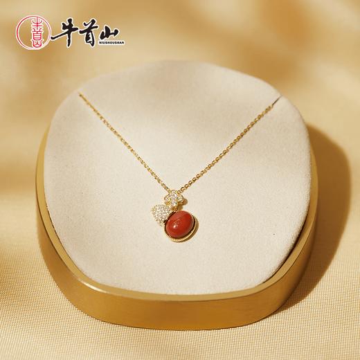 牛首山s925银项链气质中国风红色葫芦耳环小巧精致高级感时尚百搭 商品图2