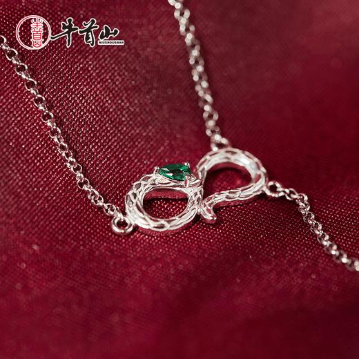 牛首山灵蛇纳福S925银项链玛瑙翡翠吊坠银饰小众气质锁骨链送女友 商品图1