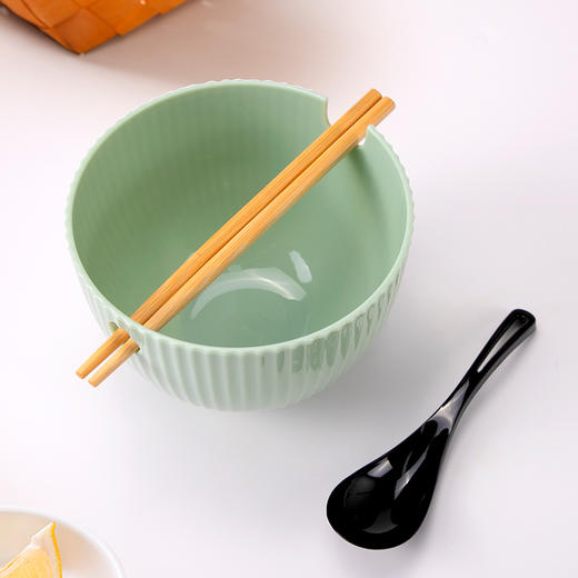 喇叭花日式面碗大碗家用碗汤碗餐具泡面碗汤面碗拉面碗螺纹面条 商品图3