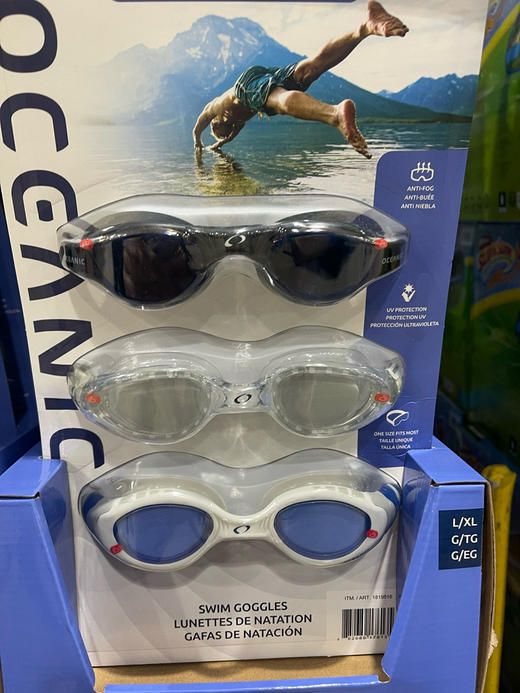 泳镜来了📣S/M是儿童款，L/XL是成人款！Oceanic泳镜防雾防紫外线防眩目三个装，美国🇺🇸直邮特价255元 商品图5