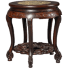 清 红木镶云石三弯腿五足活面圆台 商品缩略图5