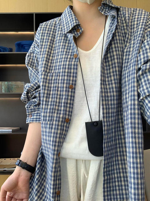 蓝格子衬衫 商品图1