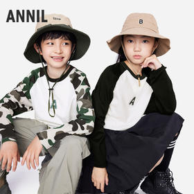 男女童圆领长袖T恤春季新款安奈儿童装EM511179