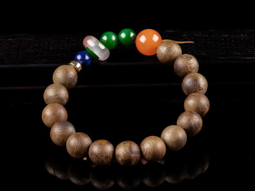 XY0056原创沉香DIY碧玉南红手串10mm 商品图2