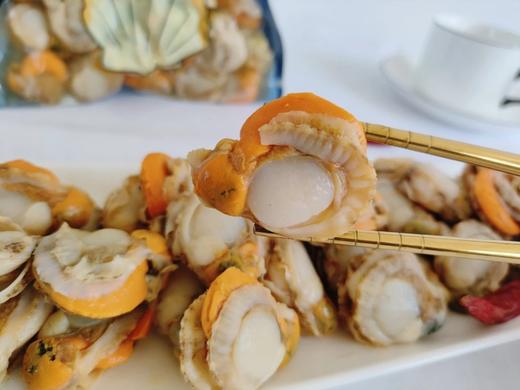 400g*4袋只要59.9原价要卖到89抓紧入手栉孔扇贝肉半滴冰衣都没有每一个都满膏满黄新鲜基地直邮 商品图2