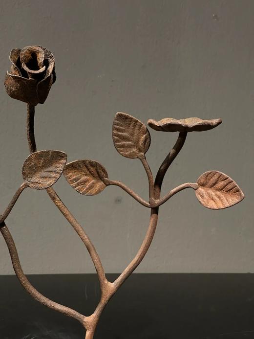 铸铁花卉形雕塑案头摆件，顺丰包邮 商品图3