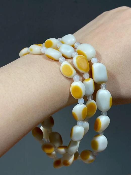 籽料金黄沁白玉随形珠项链，顺丰包邮 商品图11