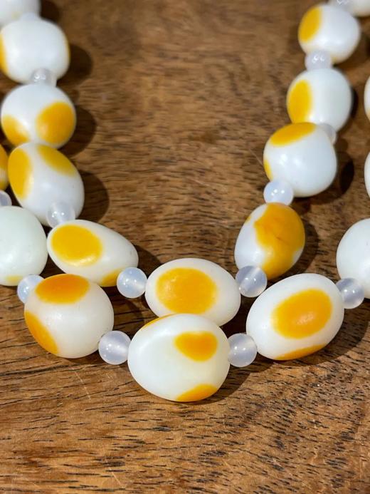 籽料金黄沁白玉随形珠项链，顺丰包邮 商品图7