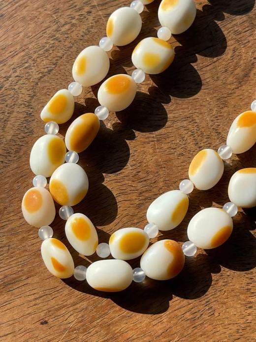 籽料金黄沁白玉随形珠项链，顺丰包邮 商品图14