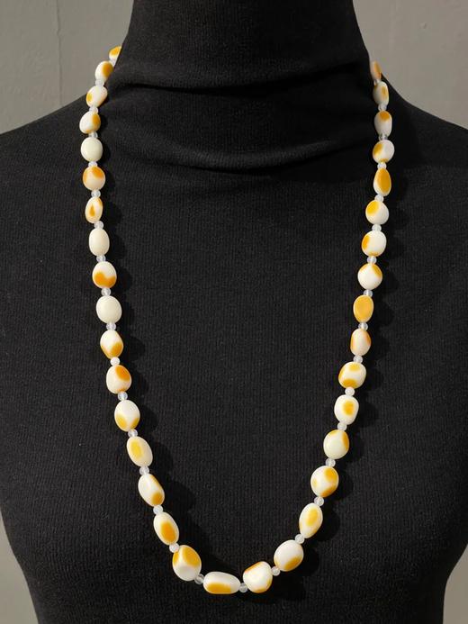 籽料金黄沁白玉随形珠项链，顺丰包邮 商品图2