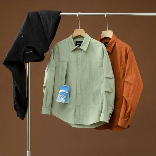 日系休闲工装轻机能褶皱感口袋衬衫 商品图0