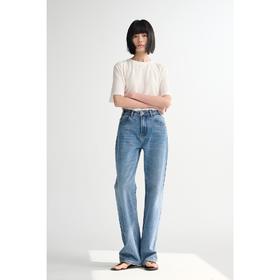 MAISON CECILE 梨型bi入/浅蓝经典实穿百搭直筒牛仔裤