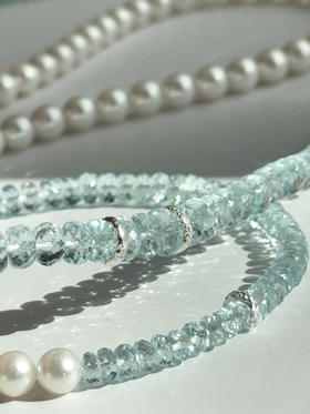 【上善若水】珍珠托帕石项链