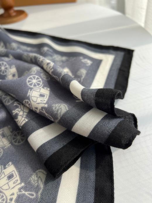 二店7y 高级感配饰，25年新款，马车家棉麻小方巾 商品图6