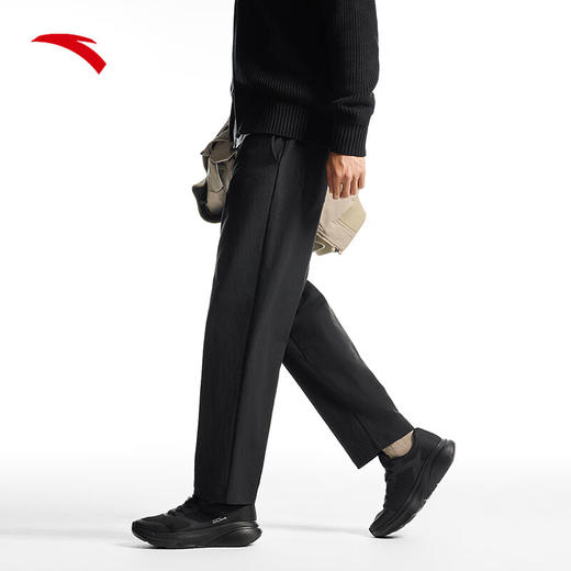安踏（ANTA）精英系列丨商务通勤休闲西裤男士新款直筒黑色长裤152517518 商品图0
