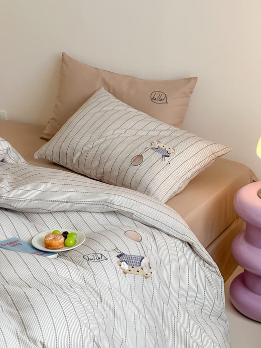 【超柔超舒适】2025新款全棉双层纱四件套 活性印染 婴儿级贴肤 轻柔 越洗越软 舒适透气月子儿童四件套 商品图4