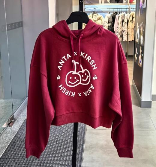 安踏女装2025春 潮流运动宽松纯棉连帽卫衣162518746 商品图1