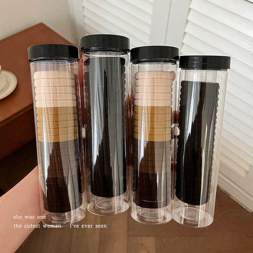 发圈韩国皮筋头高弹力加粗绑头发发绳气质马尾罐装简约头绳扎女夏 商品图0