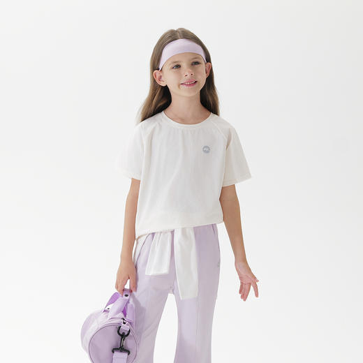 马克珍妮男女童微孔透气超轻运动短袖T恤儿童上衣夏装新款240791 商品图1