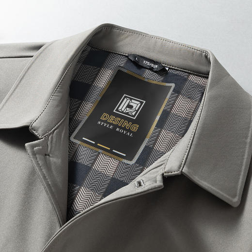 【经典中长款】罗蒙春秋装翻领老干部夹克外套男风衣男士外套夹克男 商品图9