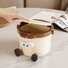创意卡通家用卧室开盖客厅纸篓垃圾桶大容量宿舍按压桌面可爱手提 商品缩略图3