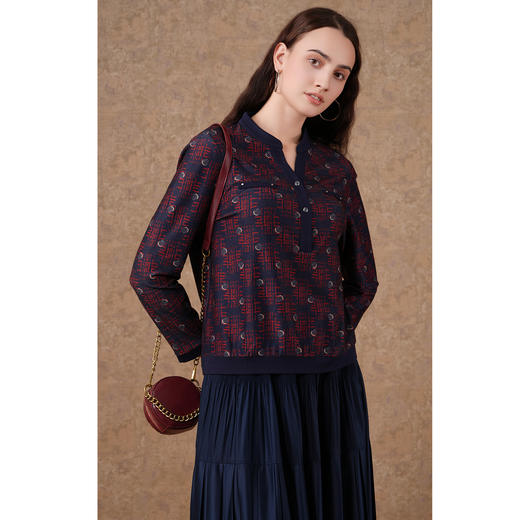 乔万尼衬衫设计感小众新款长袖上衣时尚百搭气质衬衣EI3C142 商品图2